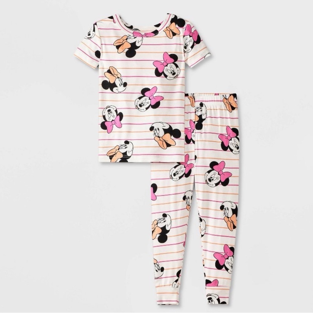 Disney Minnie Mouse Viscose Short Sleeve Set Pajamas - Size 4T